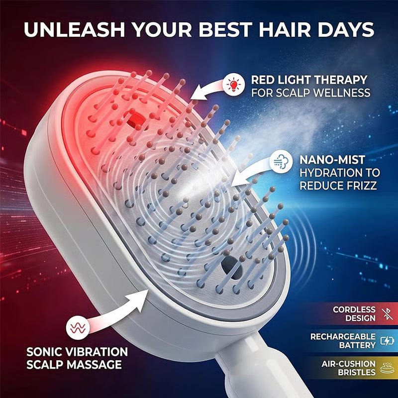 Electric Spray Retractable Air Cushion Comb