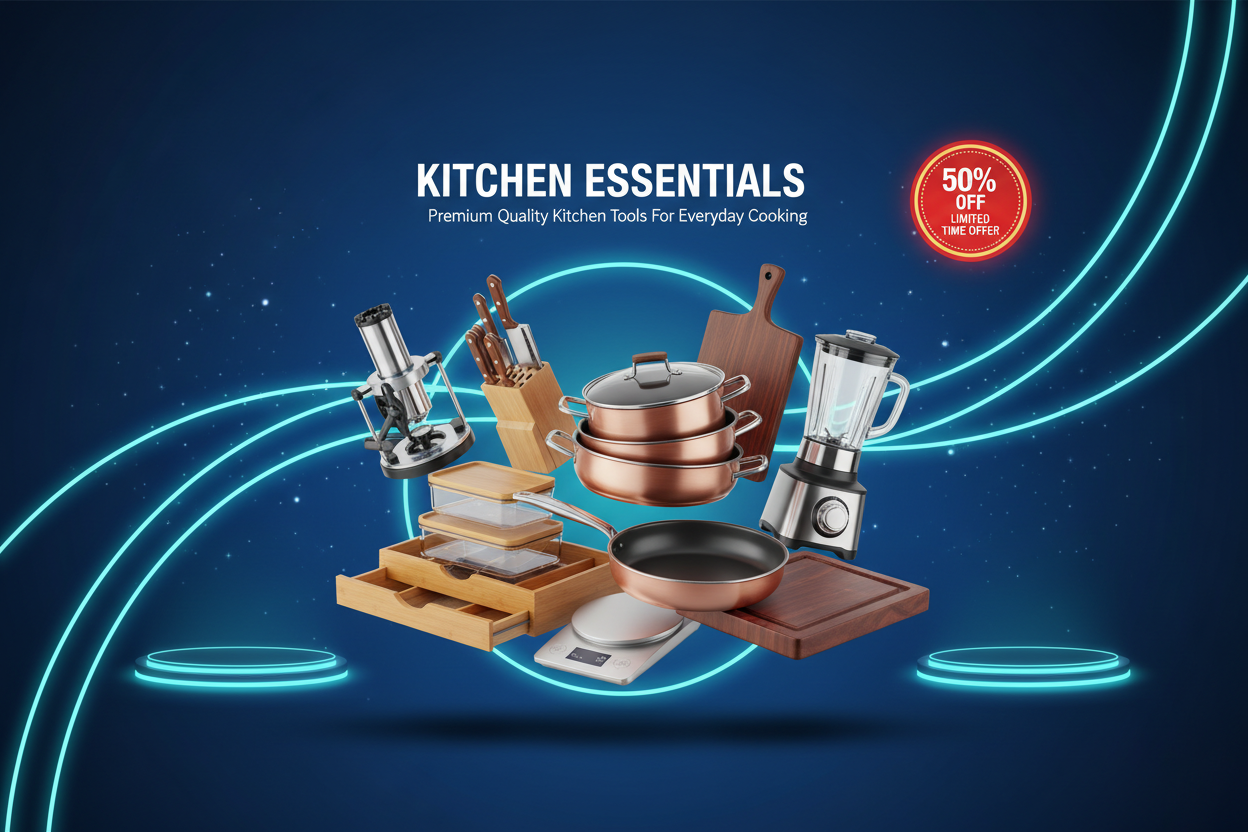 KITCHEN ESSENTIALS Banner