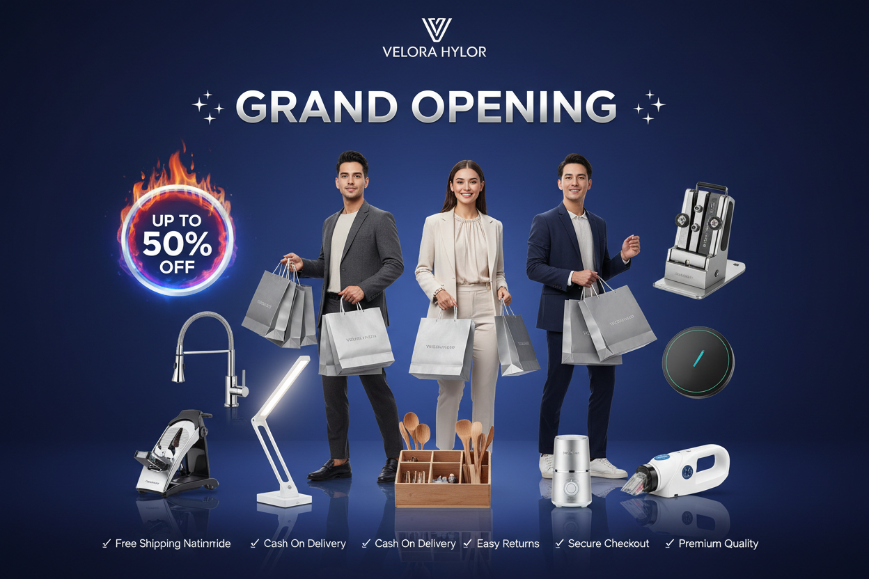 VELORA HYLOR Royal Blue Grand Opening Banner